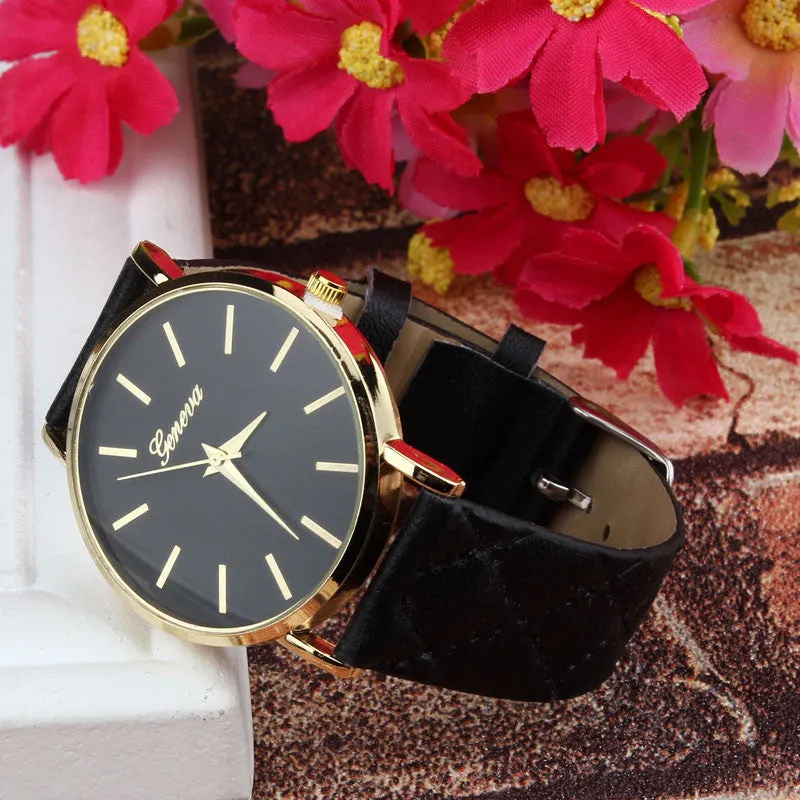 Fabulous Luxury Brand Watch Faux-leather simulated quartz watch Brand