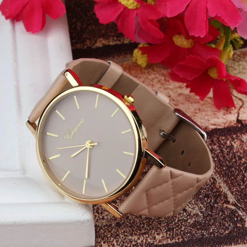 Fabulous Luxury Brand Watch Faux-leather simulated quartz watch Brand