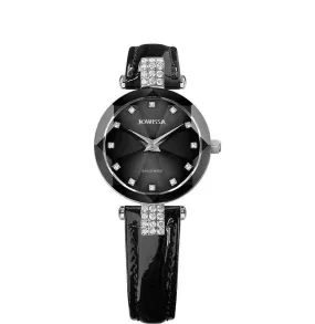 Facet Strass Swiss Ladies Watch Steel Black J5.620.S