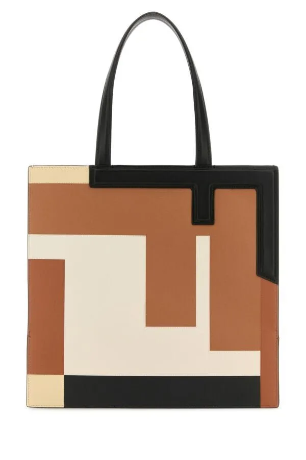 Fendi Women Multicolor Leather Medium Flip Shopping Bag