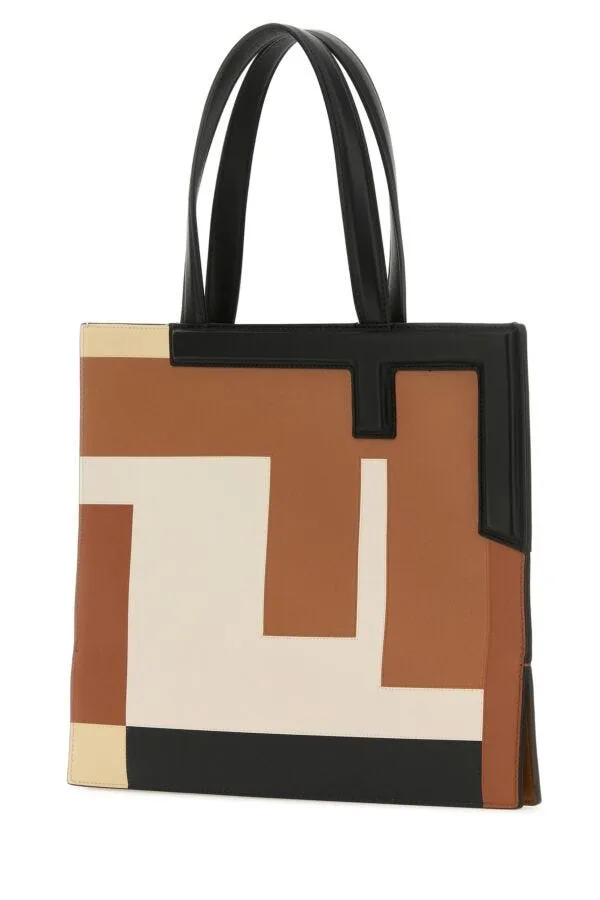 Fendi Women Multicolor Leather Medium Flip Shopping Bag