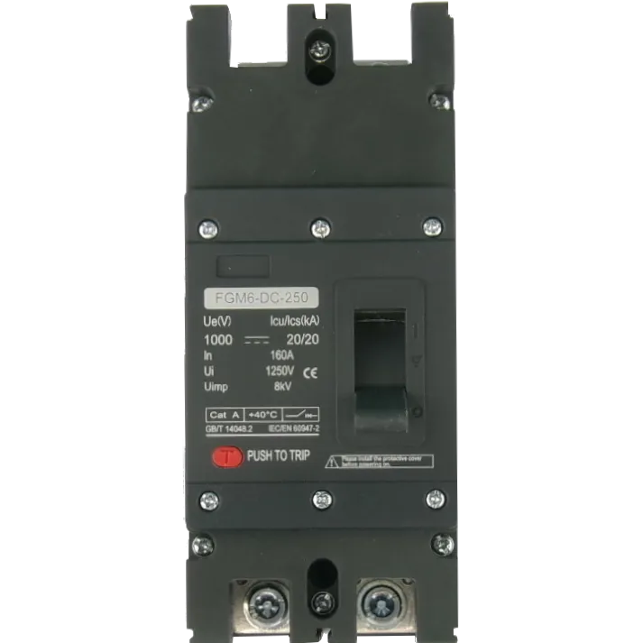 FGM6DC-2PL-320 280A, 2 Pole DC Moulded Case Circuit Breaker (MCCB) Fixed Type 20kA 280 Amp, 1000VDC