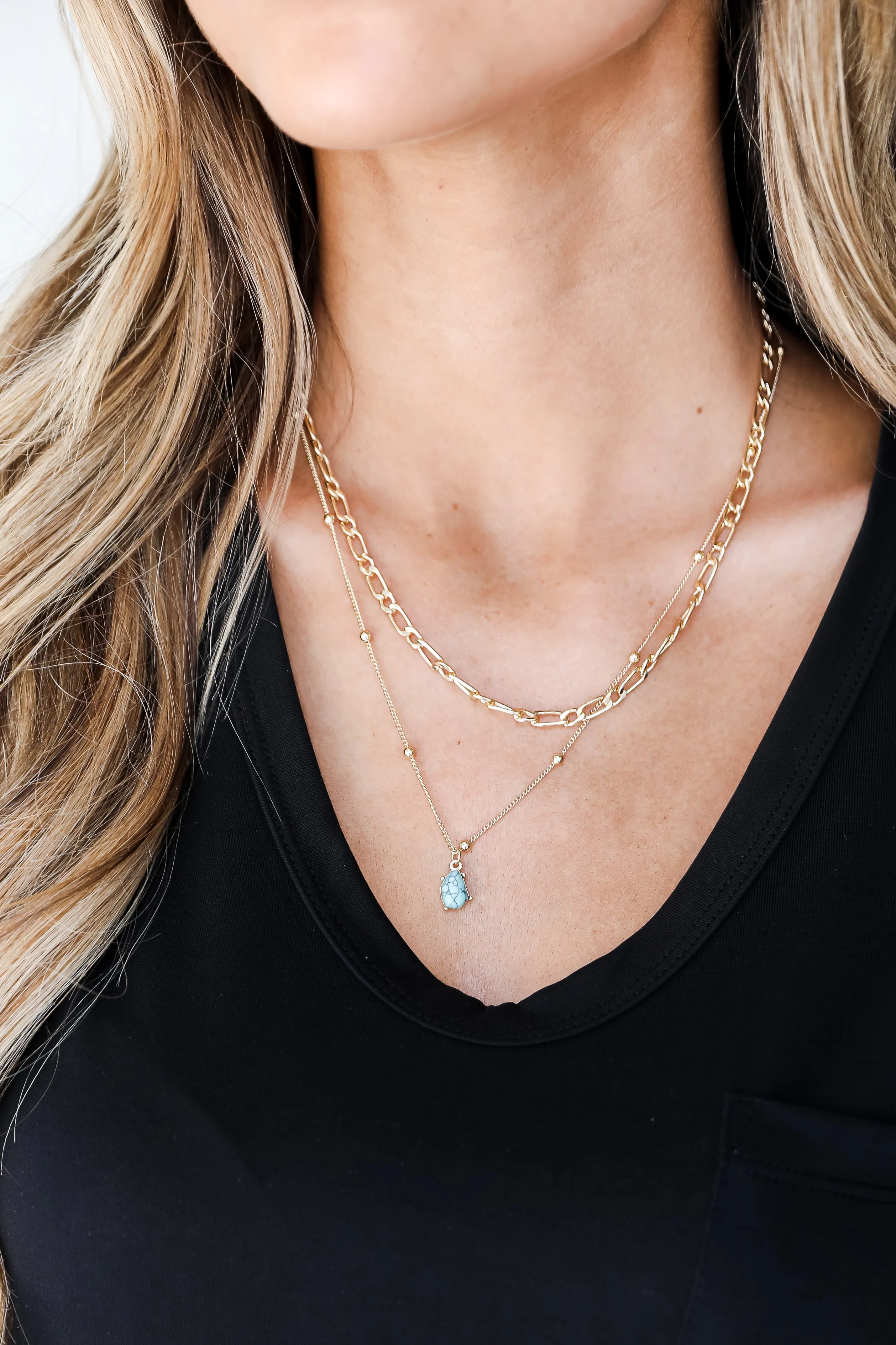 FINAL SALE - Kennedy Gold Layered Chain Necklace