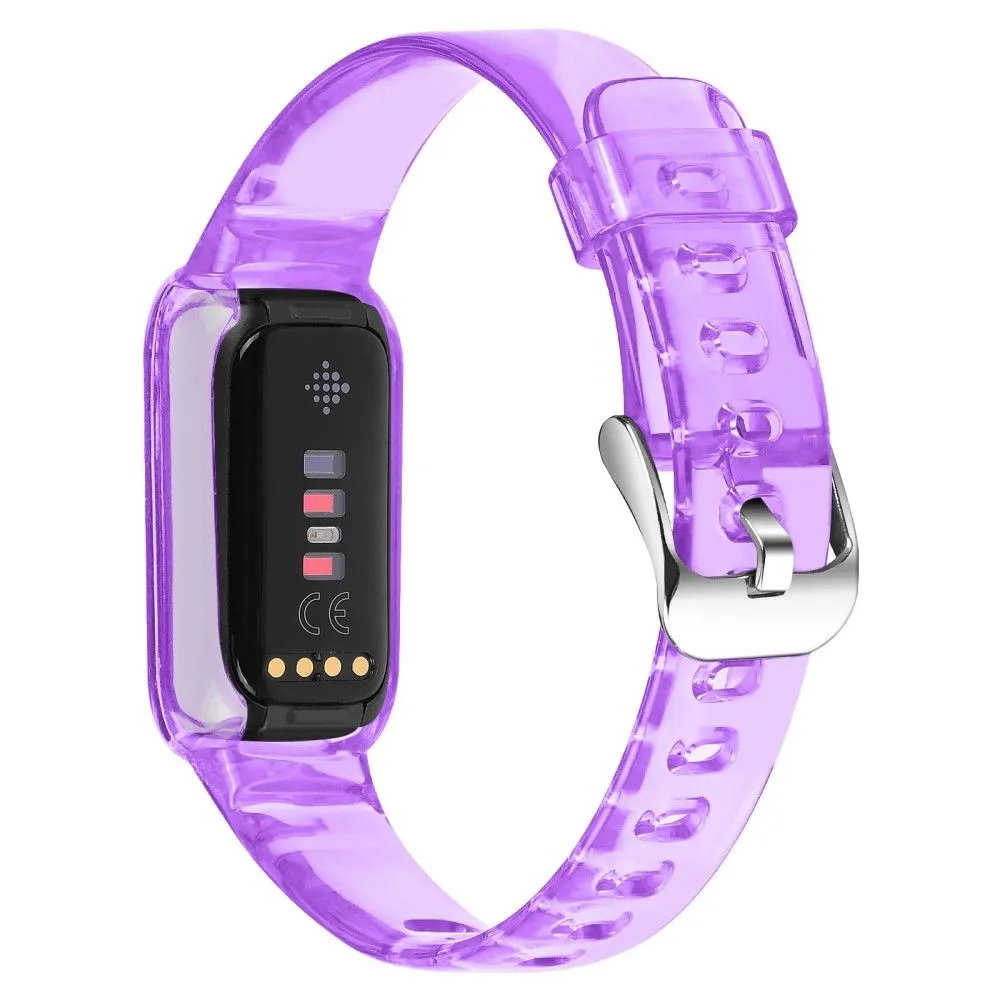 Fitbit Luxe milanese staineless steel watch strap - Transparent Purple