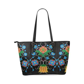 Floral Beadwork Four Mothers Leather Tote Bag/Large