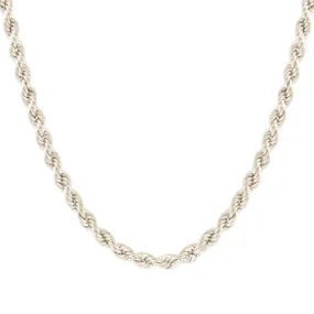 FRAICHE LUXE ROPE NECKLACE - SILVER