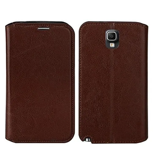 Galaxy Note 4 Case, Magnetic Flip Fold[Kickstand] Pu Leather Wallet Case with ID & Credit Card Slots for Samsung Galaxy Note 4 - Brown