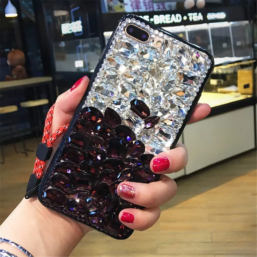 Google Pixel 6 Case,3D Handmade Sparkle Stunning Stones Phone Case