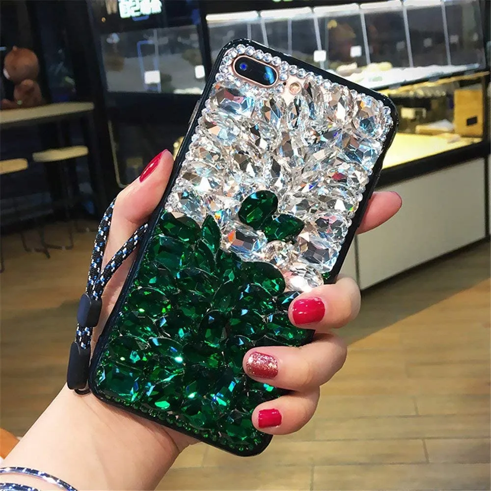 Google Pixel 6 Case,3D Handmade Sparkle Stunning Stones Phone Case