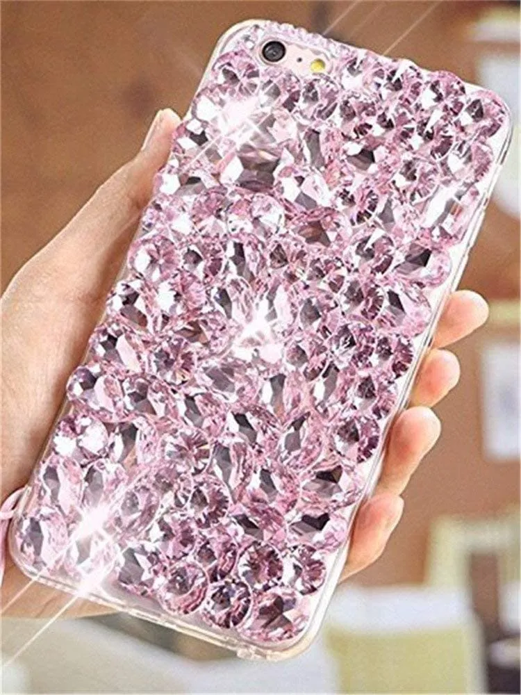 Google Pixel 6 Case,3D Handmade Sparkle Stunning Stones Phone Case