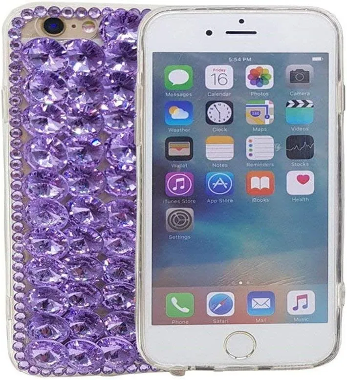 Google Pixel 6 Case,3D Handmade Sparkle Stunning Stones Phone Case