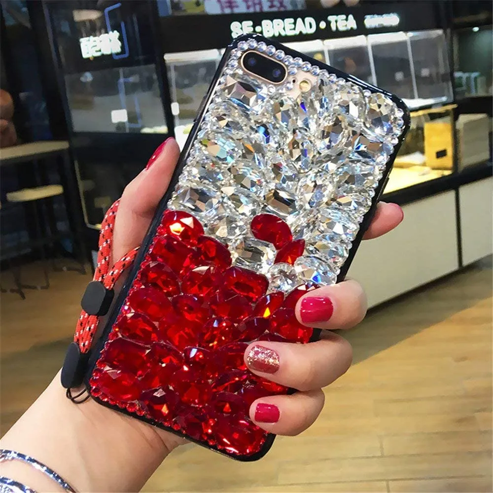 Google Pixel 6 Case,3D Handmade Sparkle Stunning Stones Phone Case