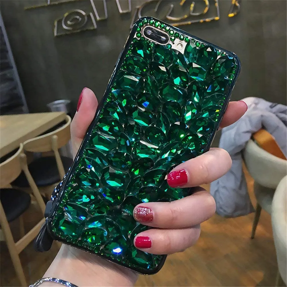 Google Pixel 6 Case,3D Handmade Sparkle Stunning Stones Phone Case