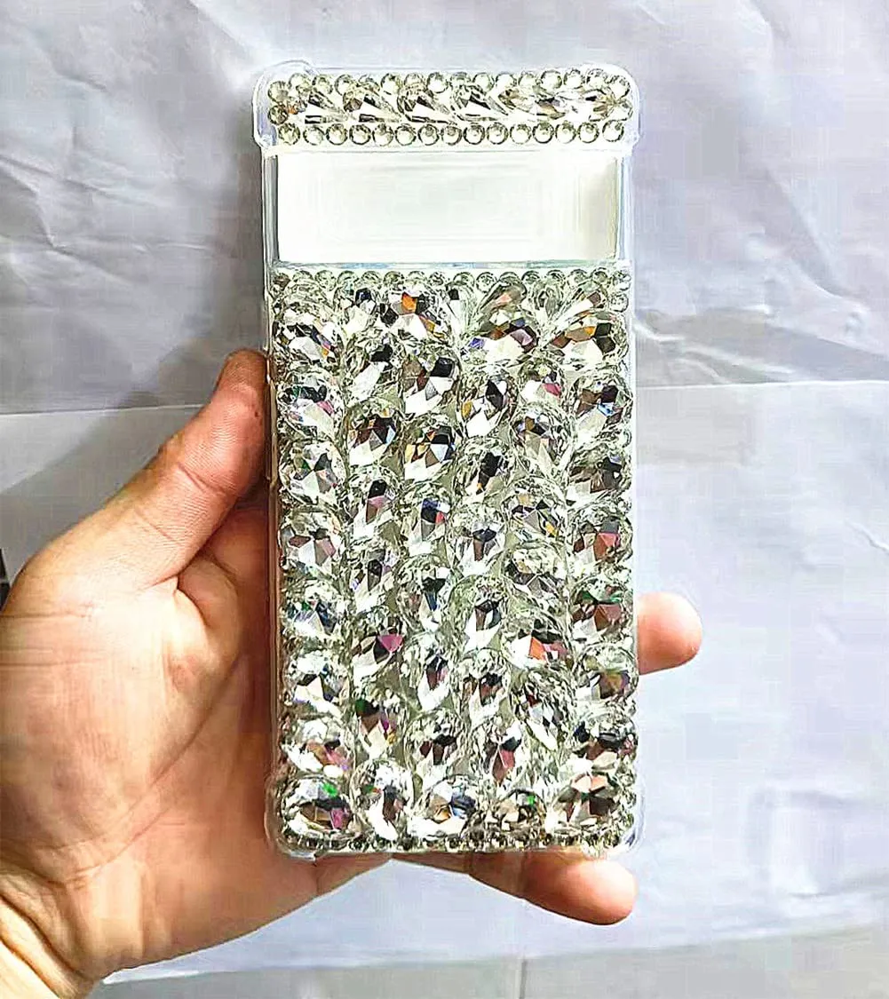 Google Pixel 6 Case,3D Handmade Sparkle Stunning Stones Phone Case