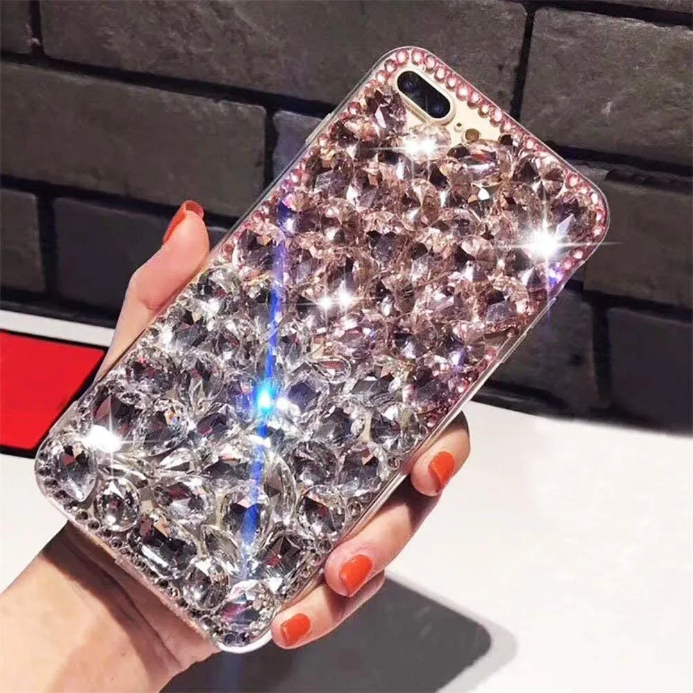 Google Pixel 6 Case,3D Handmade Sparkle Stunning Stones Phone Case