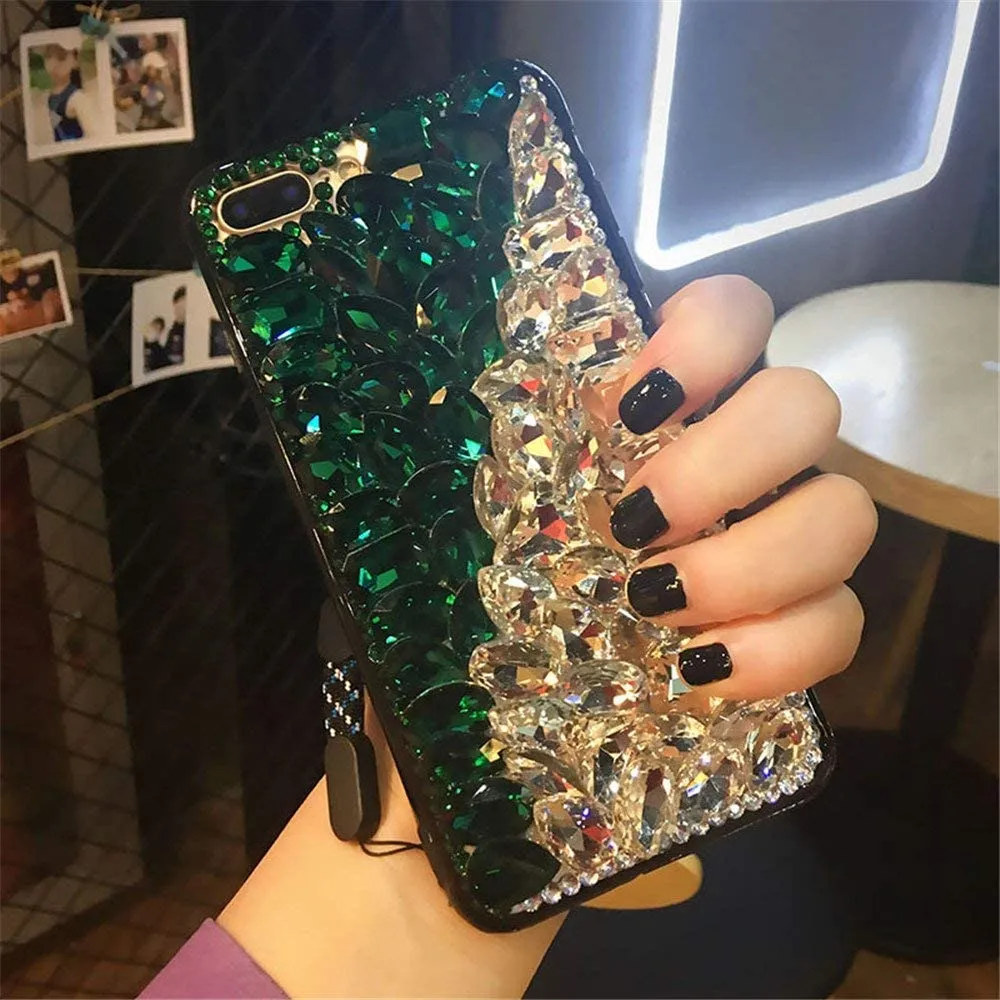 Google Pixel 6 Case,3D Handmade Sparkle Stunning Stones Phone Case