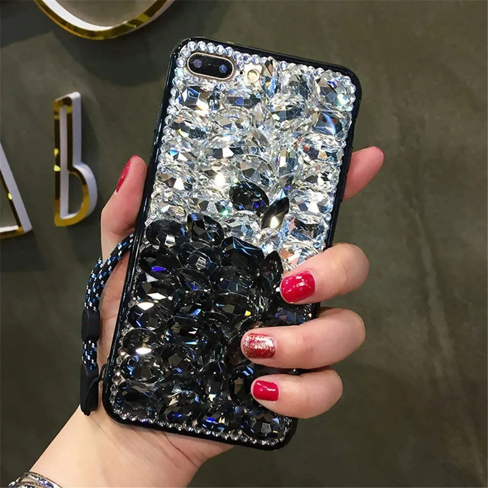 Google Pixel 6 Case,3D Handmade Sparkle Stunning Stones Phone Case