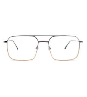 Gotti Men's Violet Apricot Shiny Aviator Optical Frame