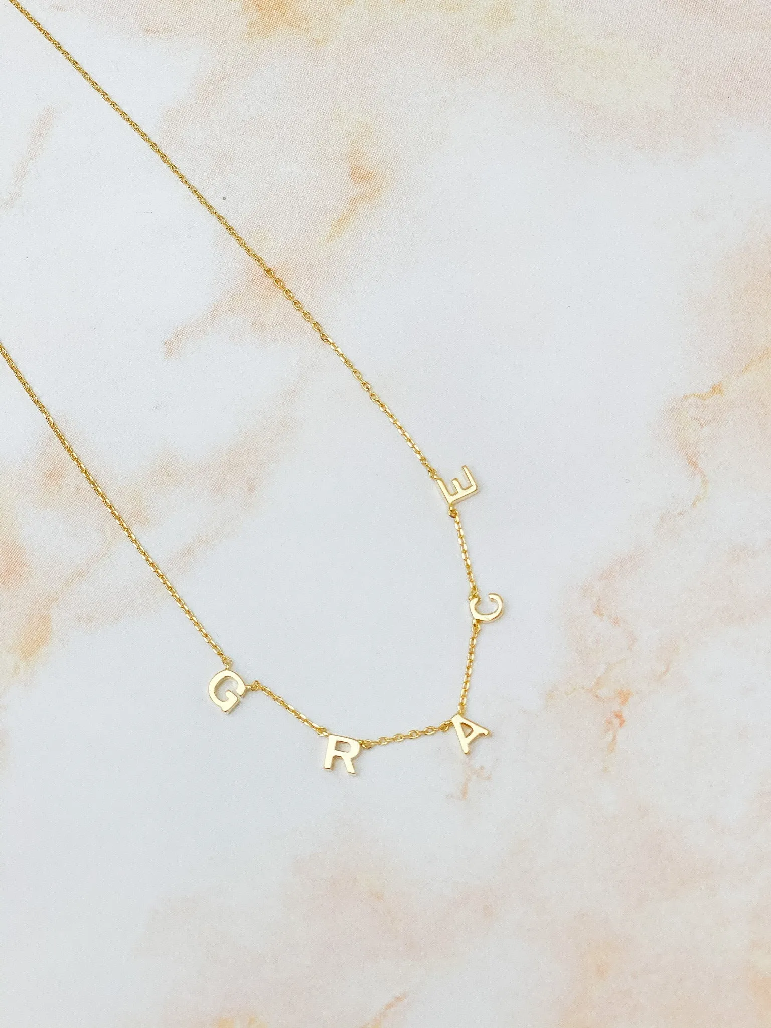 'Grace' Sentiment Chain Necklace - Gold