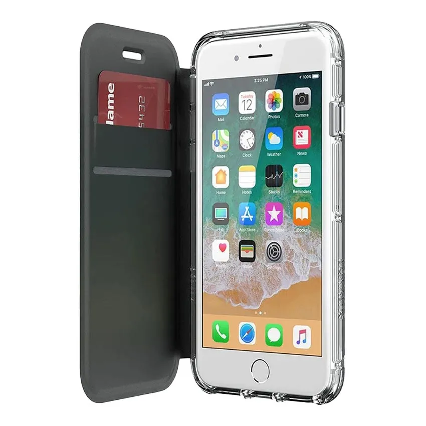 Griffin Survivor Clear Black Wallet iPhone 6/7/8 Case TA43987