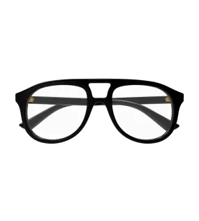 Gucci Men's Black Aviator Optical Frame