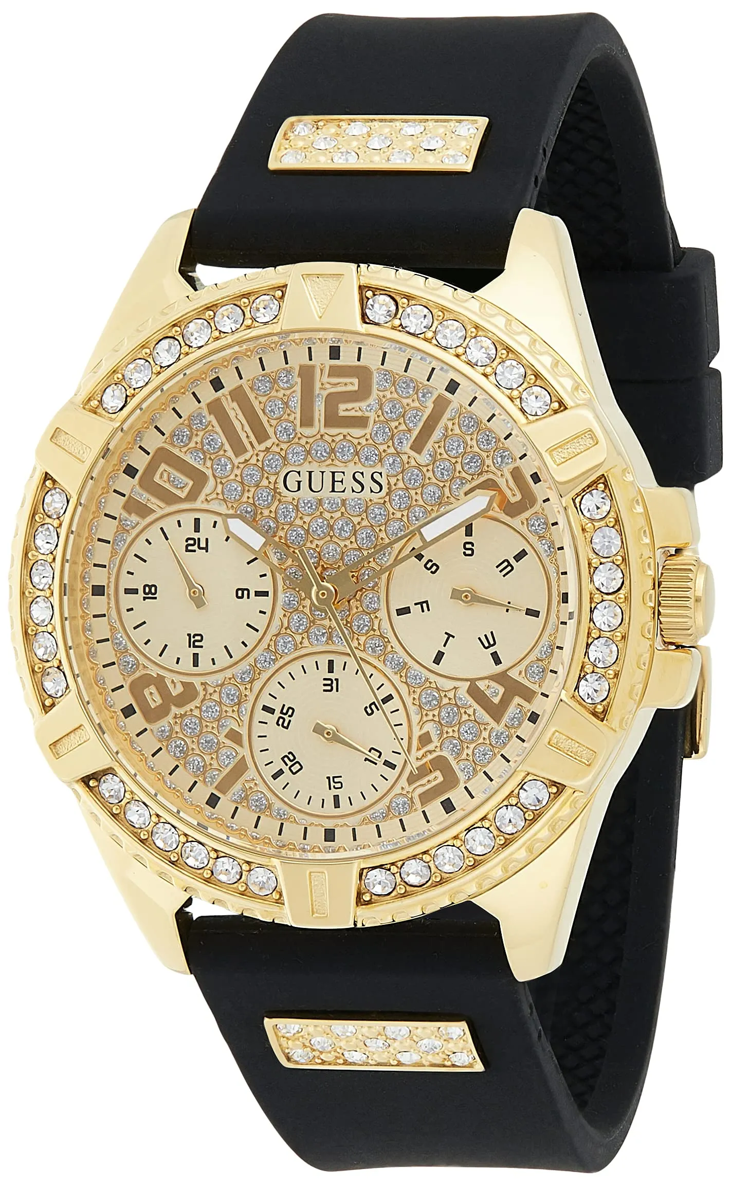 Guess Analog Champagne Dial Women's Watch-W1160L1