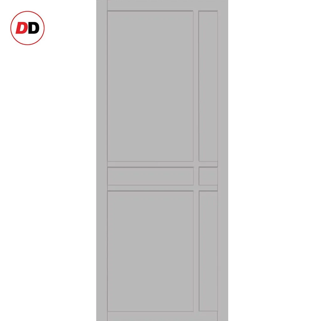 Handmade Eco-Urban® Glasgow 6 Panel Double Absolute Evokit Pocket Door DD6314 - Colour & Size Options