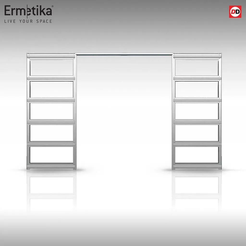 Handmade Eco-Urban® Glasgow 6 Panel Double Absolute Evokit Pocket Door DD6314 - Colour & Size Options