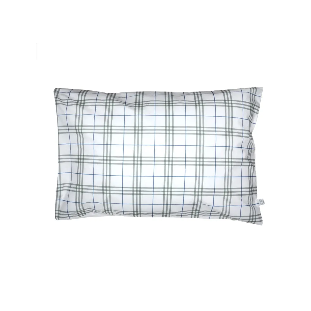 Handprinted Junior Cushion (Kid’s pillow) – Classy Checks - Blue