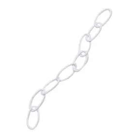 Hanging Plant Extender Chain, White, 36-In.