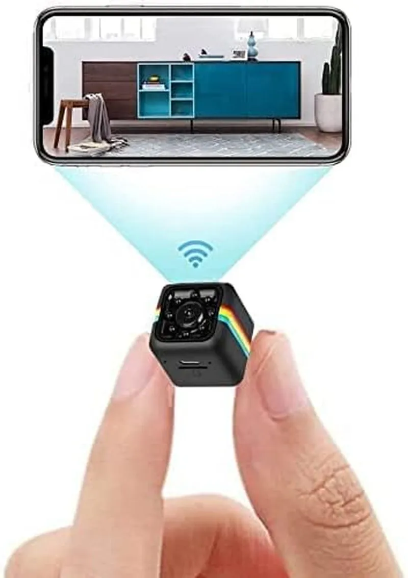 Hidden Spy Camera Wifi Wireless Camera 1080P Mini Home Security Camera Small Cam,Home Camera for Pet/Baby,Outdoor/Indoor Camera Wireless,For Mobile Phone Applications in Real Time No Need Wifi Cam