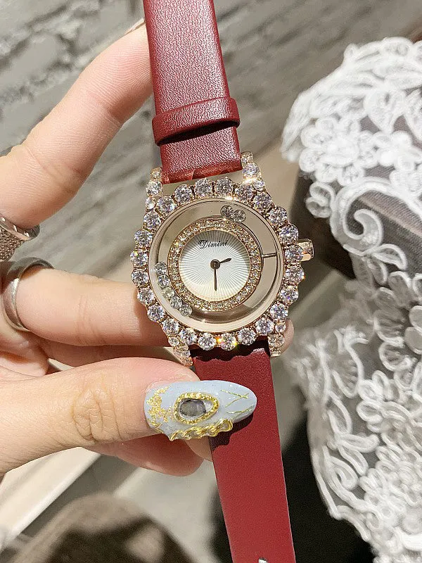 Hollow Transparent Leather Women's Watch