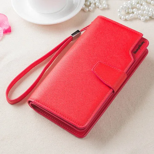 Hot Fashion Female wallets High-quality PU Leather Wallet Women Long Style Cowhide Purse Brand Capacity Clutch Card Holder Pouch