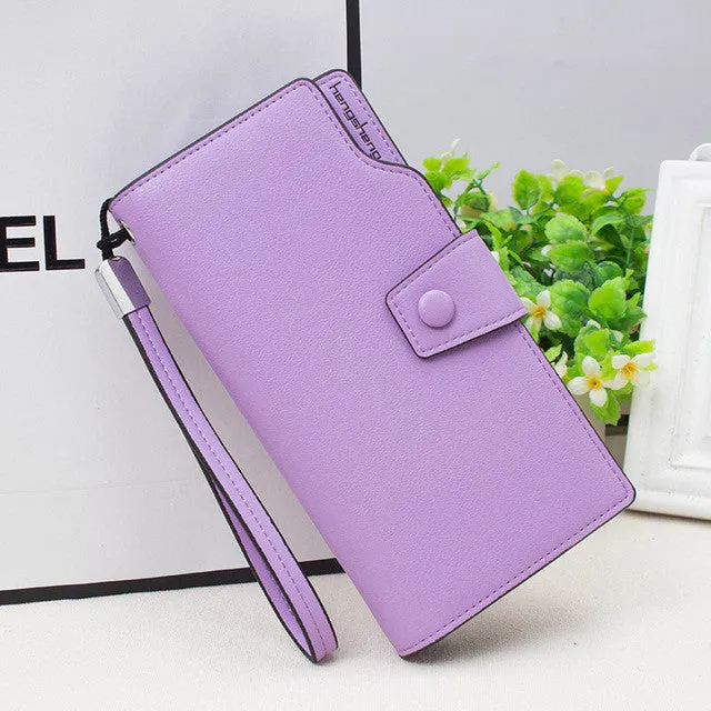 Hot Fashion Female wallets High-quality PU Leather Wallet Women Long Style Cowhide Purse Brand Capacity Clutch Card Holder Pouch