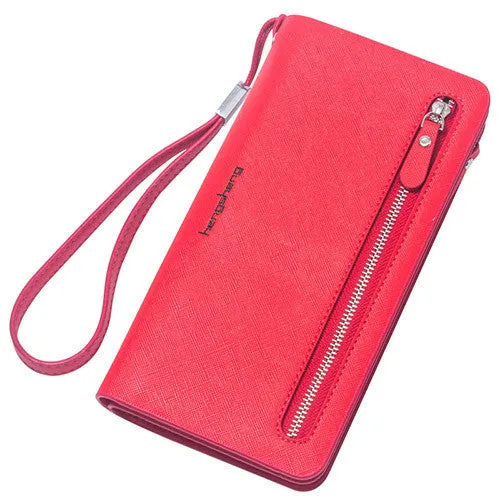 Hot Fashion Female wallets High-quality PU Leather Wallet Women Long Style Cowhide Purse Brand Capacity Clutch Card Holder Pouch