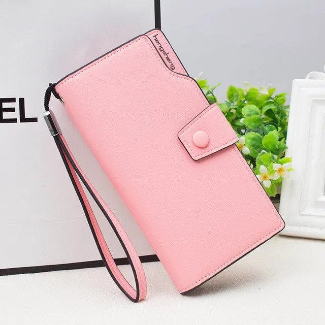 Hot Fashion Female wallets High-quality PU Leather Wallet Women Long Style Cowhide Purse Brand Capacity Clutch Card Holder Pouch