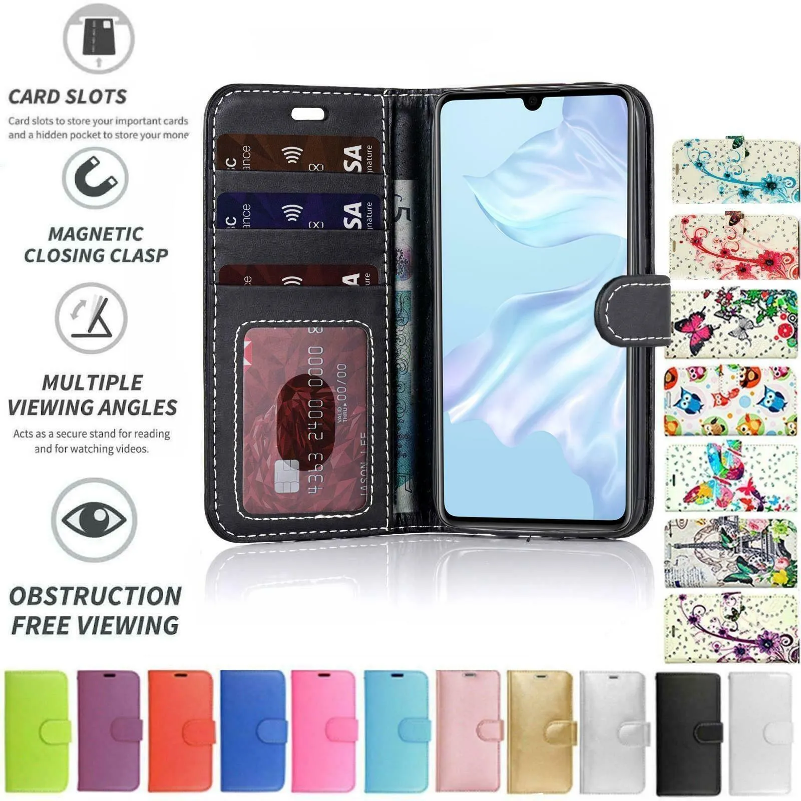 Huawei Mate 10 Pro Flip Folio Book Wallet Case