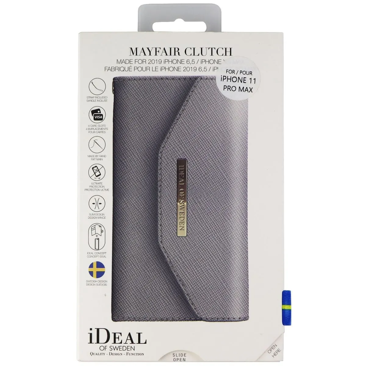 iDeal of Sweden Mayfair Clutch Case for Apple iPhone 11 Pro Max / Xs Max - Gray