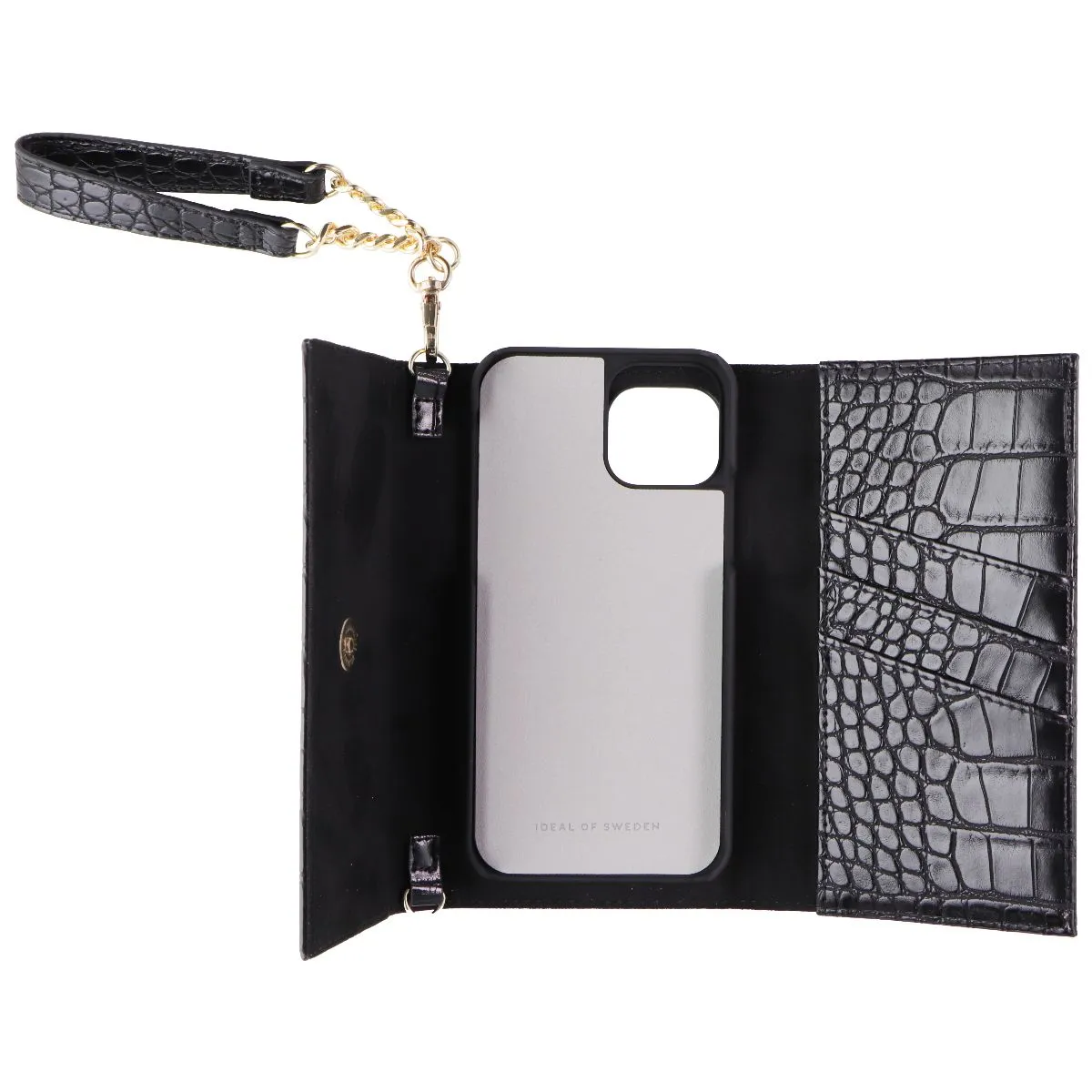 iDeal of Sweden Signature Clutch Case for iPhone 12 and 12 Pro - Jet Black Croco