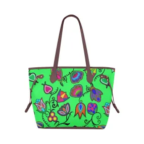 Indigenous Paisley - Green Clover Canvas Tote Bag