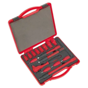 Insulated Socket Set 16pc 3/8"Sq Drive 6pt WallDrive¨ VDE Approved