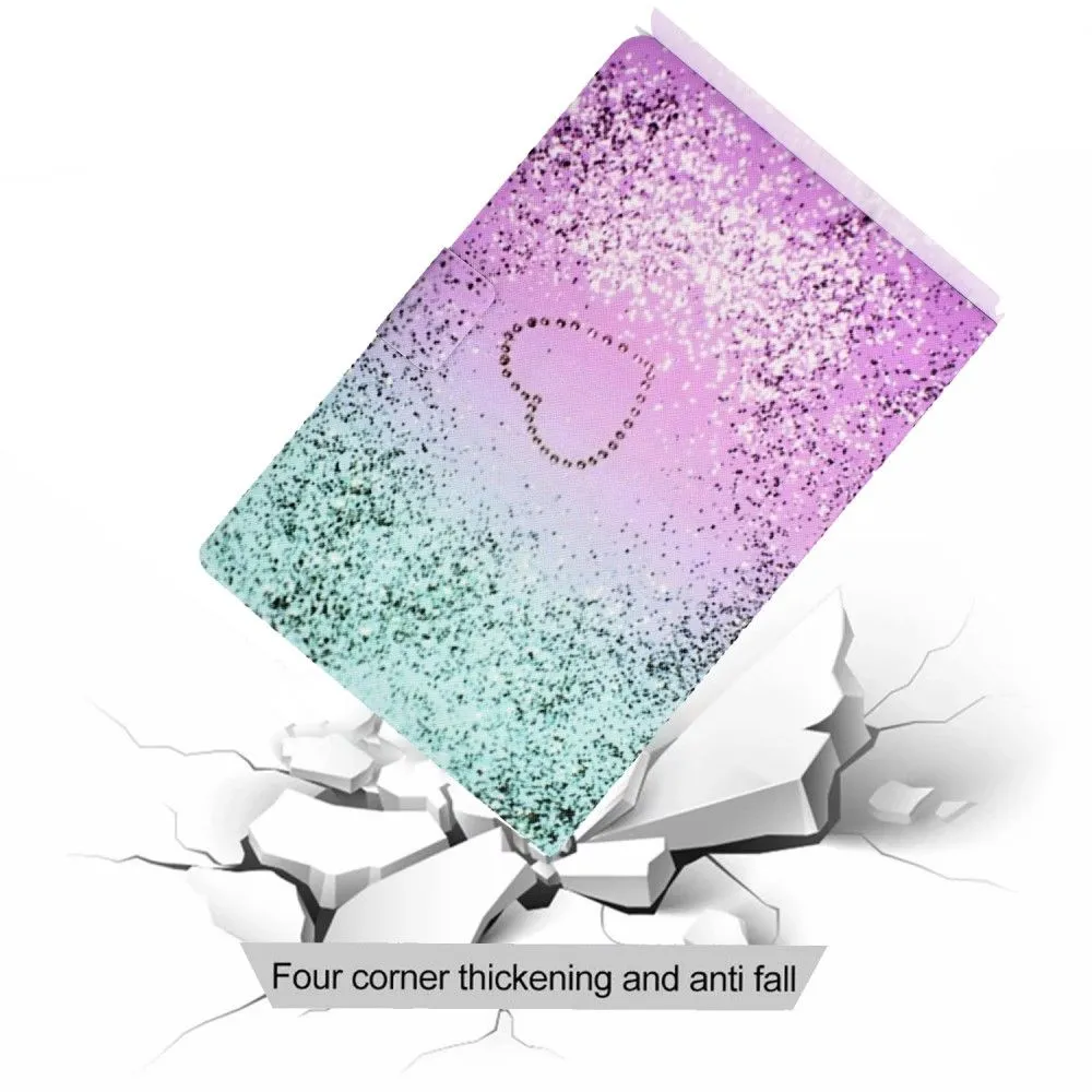 iPad Pro 11 (2021) / Air (2020) beautiful pattern leather flip case - Glittery Element and Heart