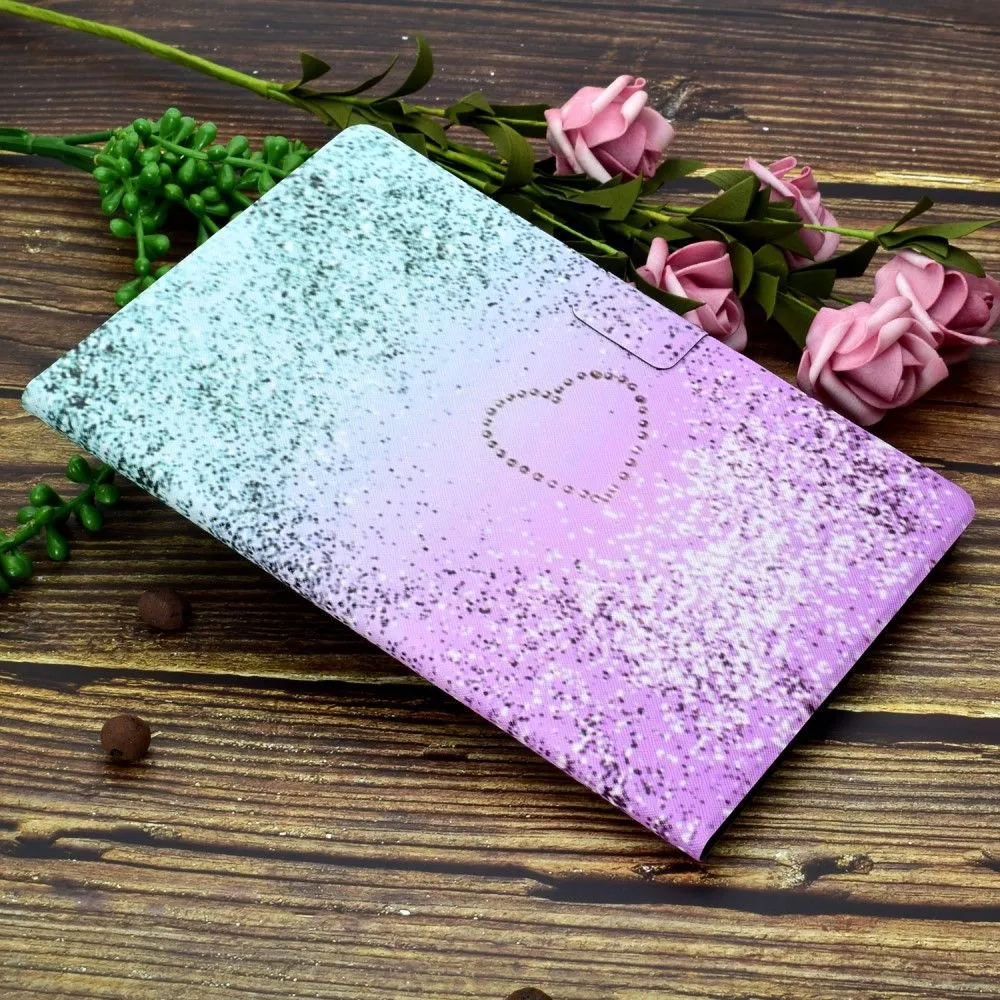 iPad Pro 11 (2021) / Air (2020) beautiful pattern leather flip case - Glittery Element and Heart