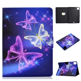 iPad Pro 11 (2021) / Air (2020) beautiful pattern leather flip case - Purple Butterlies