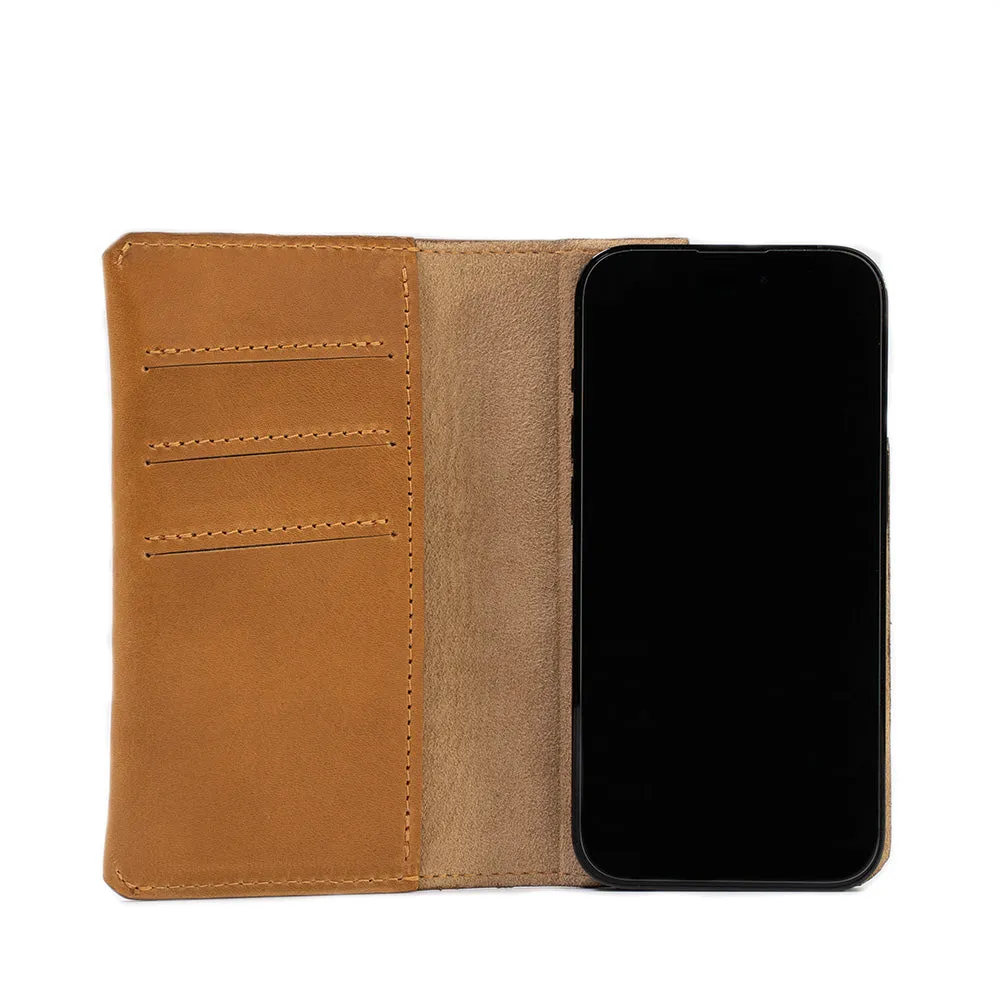 iPhone 15 Leather Folio Case Wallet with MagSafe - The Minimalist 1.0