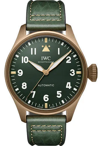 IWC Big Pilot’s Watch 43 Spitfire Watch - Bronze Case - Green Dial - Green Buffalo Leather Strap - IW329702