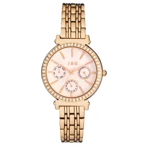 Jag Keira Multifunctioned Rose Gold Band Women's Watch J2675A