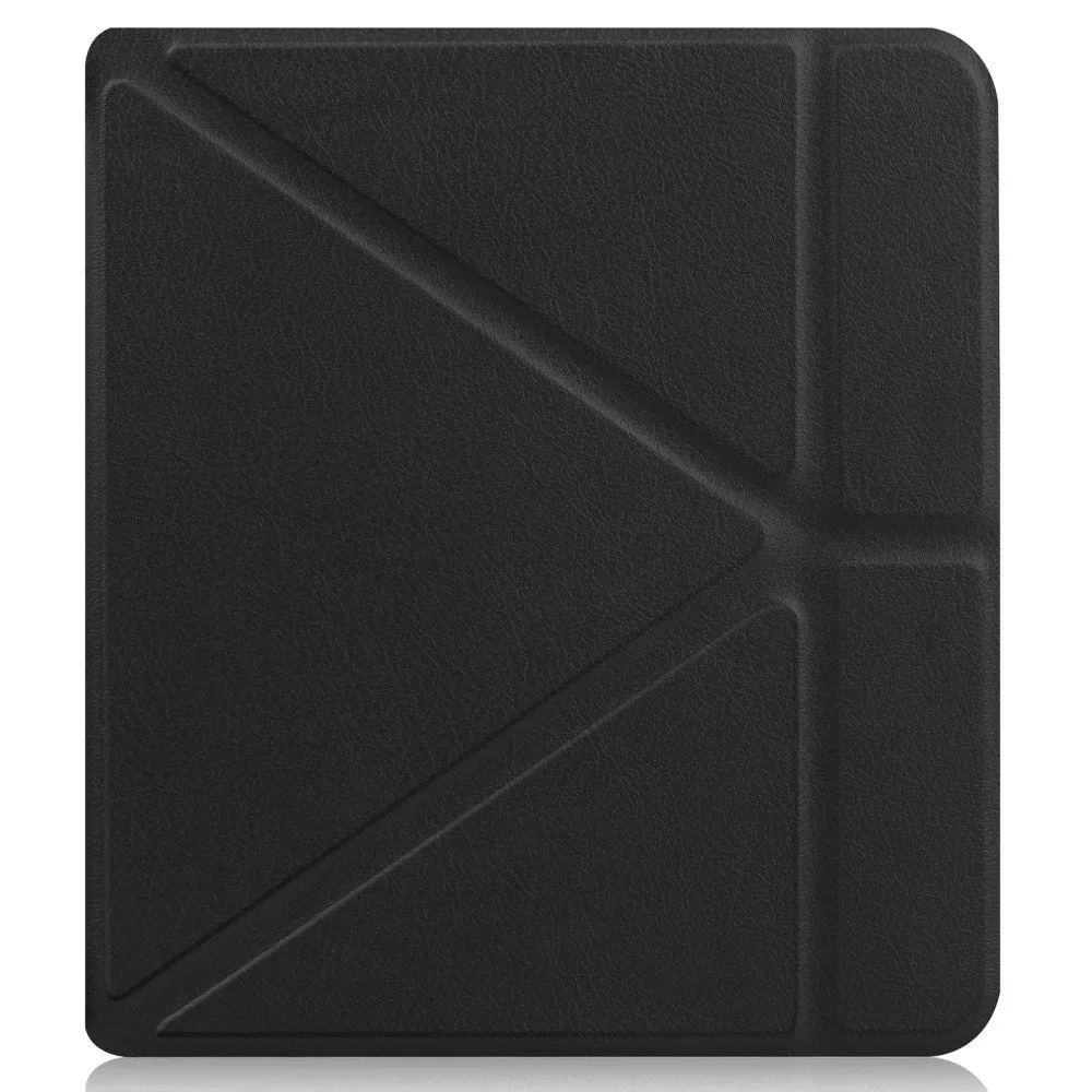 Kobo Libra 2 cool origami stand PU leather flip case - Black