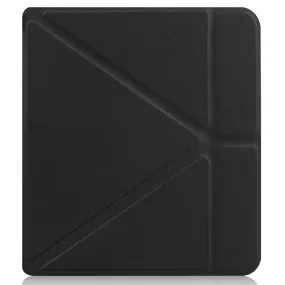 Kobo Libra 2 cool origami stand PU leather flip case - Black