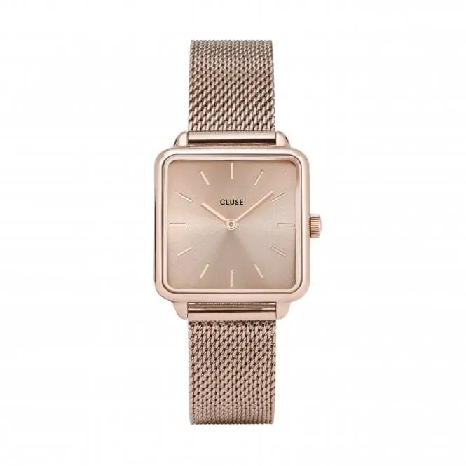 Ladies La Tetragone Rose Gold square Quartz Fashion Watch CW0101207009